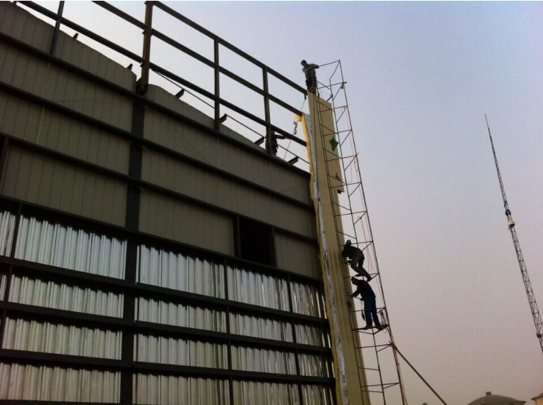 辽宁天隆农业公司储粮仓项目建设即将峻工